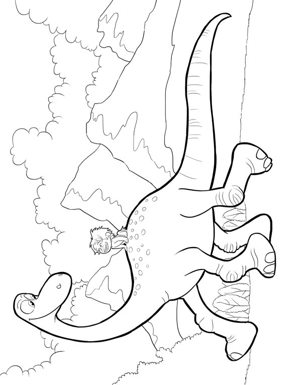 Plansa de colorat cu Dinozauri 137 43